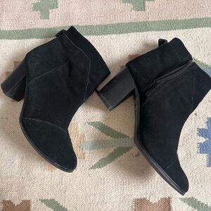 Toms Black Suede Ankle Booties